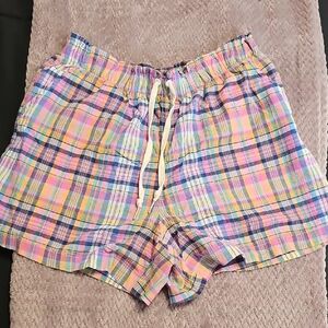 Tommy Hilfiger Pastel Plaid Drawstring Women’s Shorts